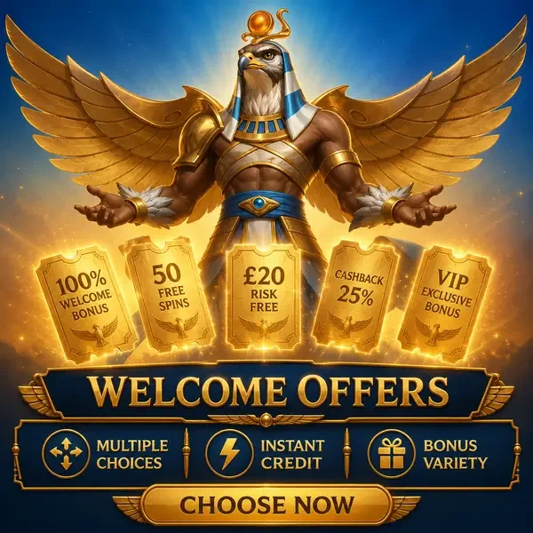 Der Sky Warden beaufsichtigt Sportwetten-Angebote bei AmunRa Sportsbook mit goldenen Gutschein-Tickets