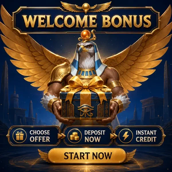 Sky Warden präsentiert Willkommensbonus-Geschenk bei AmunRa, während sich neue Spieler einloggen